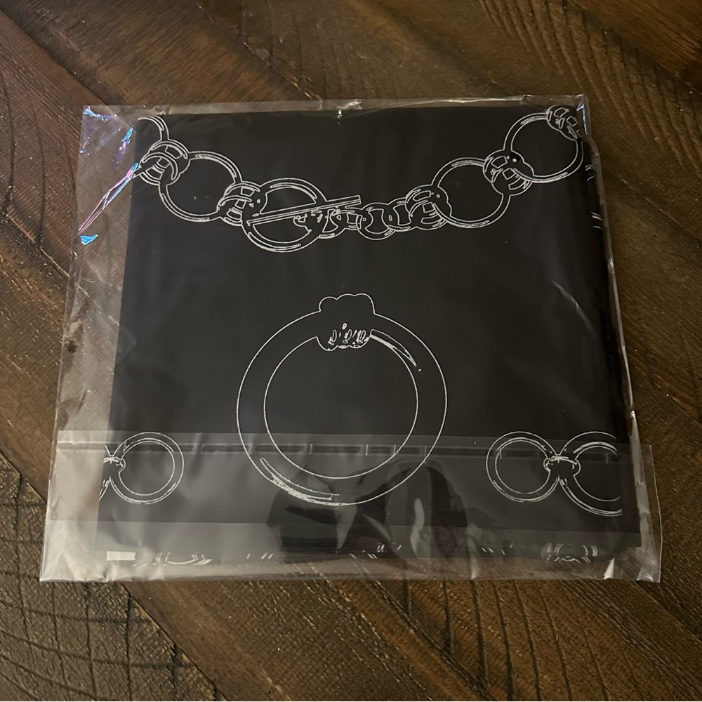 NWT Spinelli Kilcollin Black Silk Square Scarf, Black / White, Limited Edition